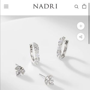 PRIMA CZ STUD AND HUGGIE SET OF STUD EARRINGS